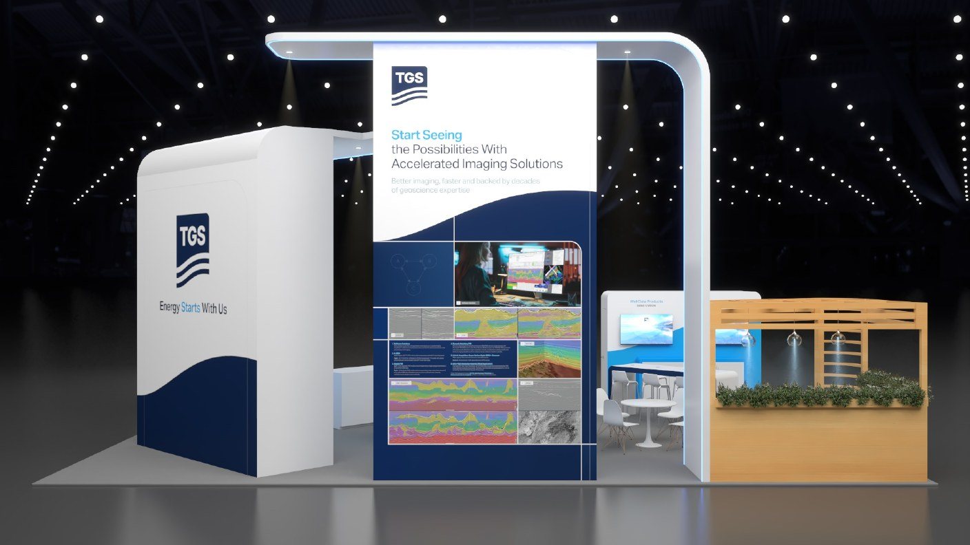 IMAGE 2024 booth tower with Start Seeing the Possibilities graphics