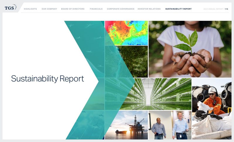 TGS 2023 Sustainability Report opener